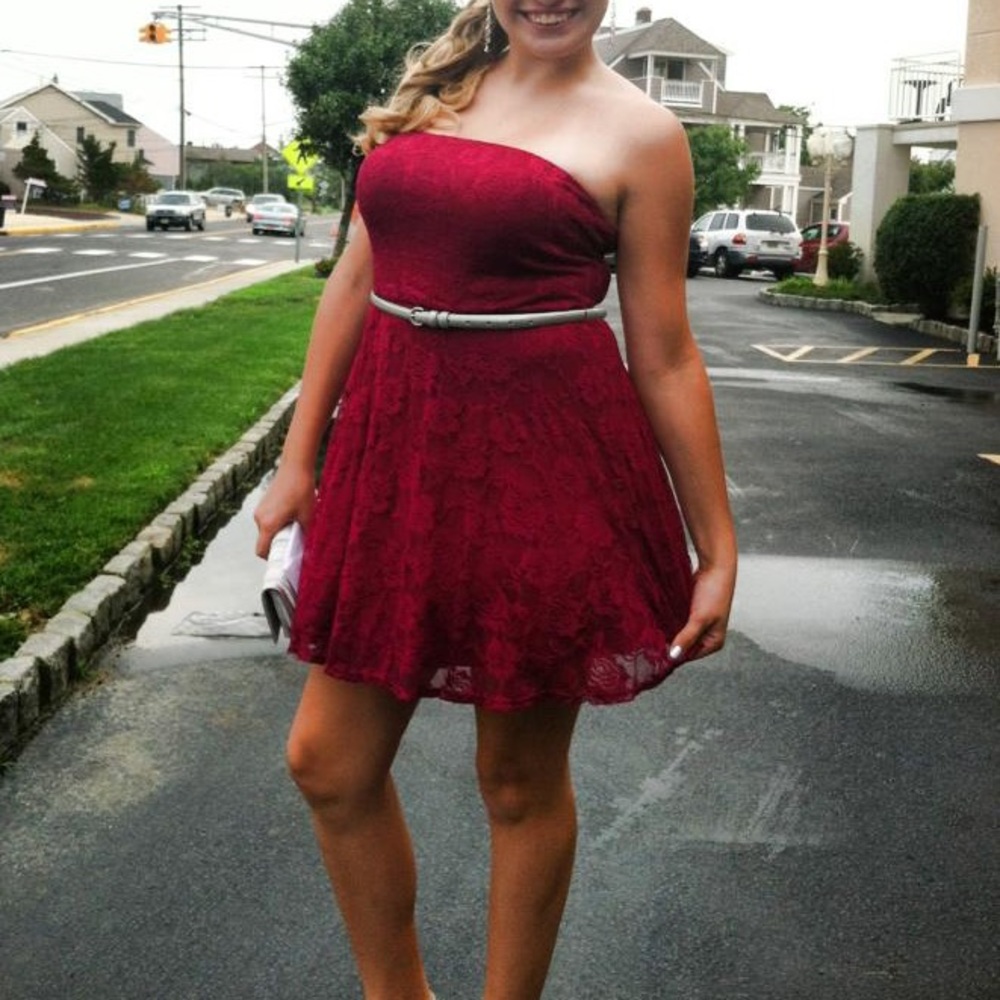 Lace strapless dress WORN TWICE!